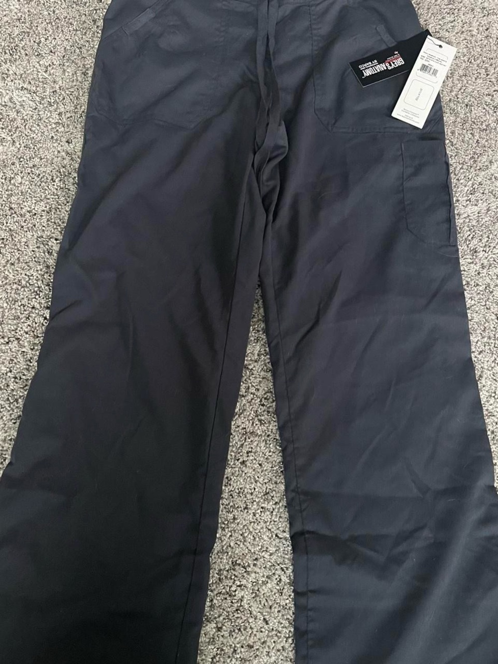 Grey's Anatomy Men's Charcoal Drawstring Scrub Joggers